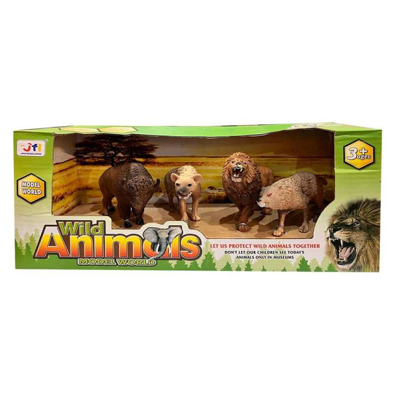 فیگور مدل حیوانات وحشی کد 006 بسته 4 عددی 