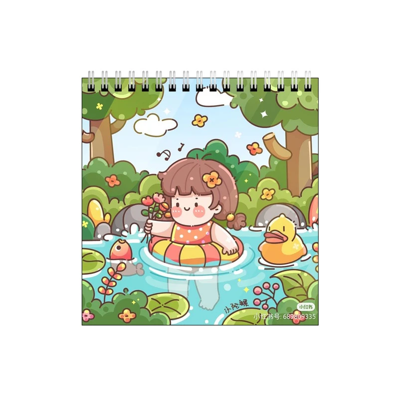 دفتر طراحی طرح اردک و ماهی و دختر کد 4411365