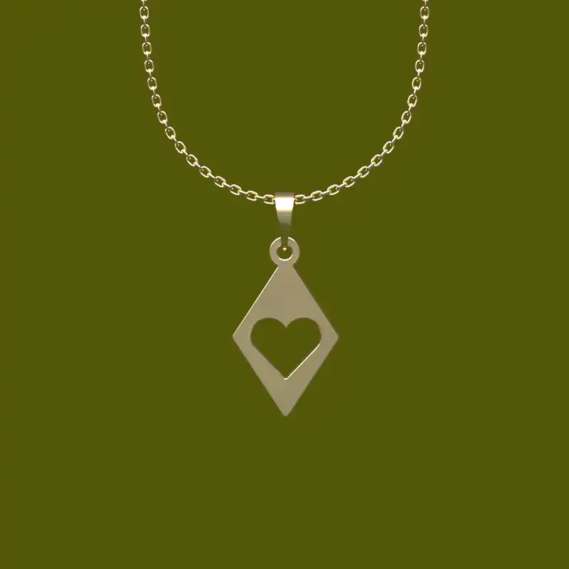 گردنبند طلا 18 عیار زنانه مدوپد مدل  طرح قلب کد S1217