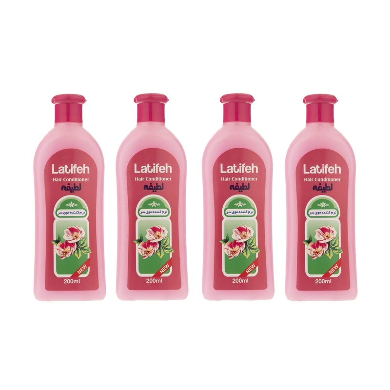 نرم کننده مو لطیفه مدل Flower حجم 200 میلی لیتر مجموعه 4 عددی