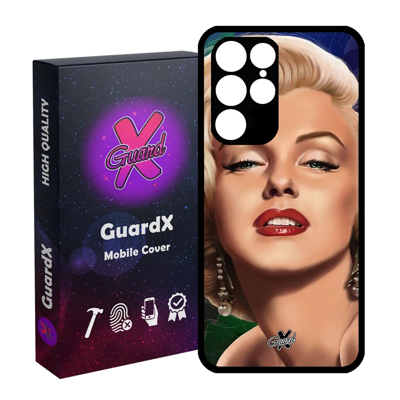 کاور گارد ایکس طرح Marilyn Monroe مدل Glass10300 مناسب برای گوشی موبایل سامسونگ Galaxy S22 Ultra