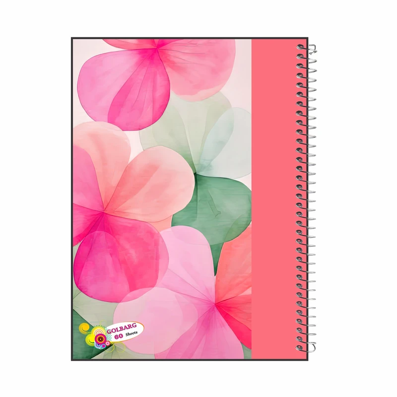 دفتر مشق 60 برگ گلبرگ مدل گل کد 3250
