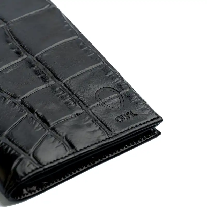 کیف پول اوال مدل W2 کروکو رنگ مشکی