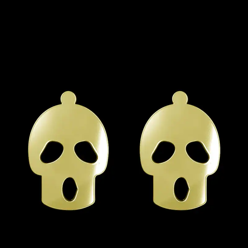 گوشواره طلا 18 عیار زنانه مدوپد مدل جمجمه کد GA1-15711