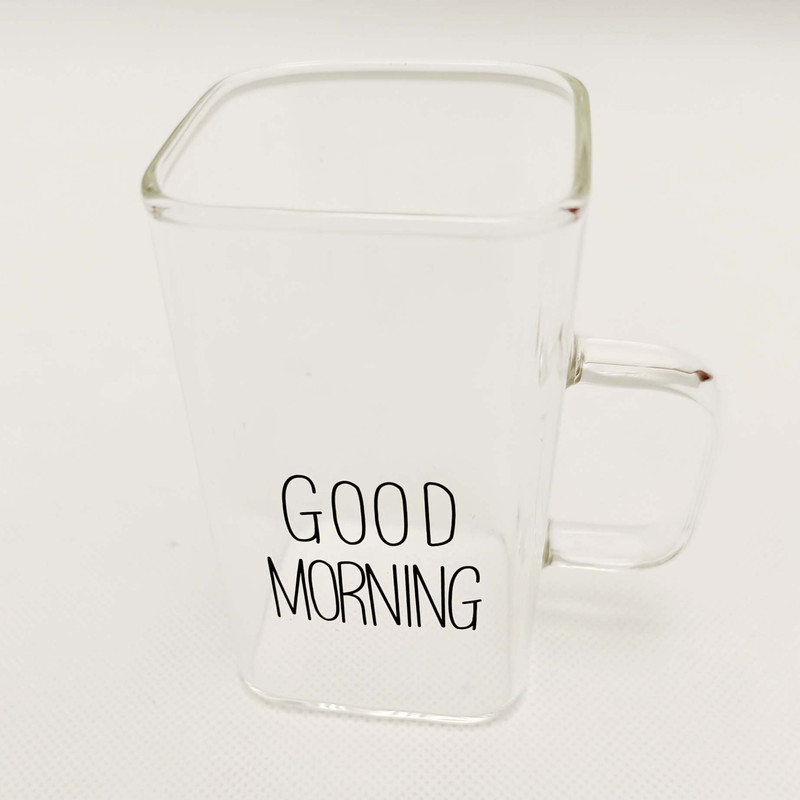 لیوان مدل  مکعبی GOOD MORNING