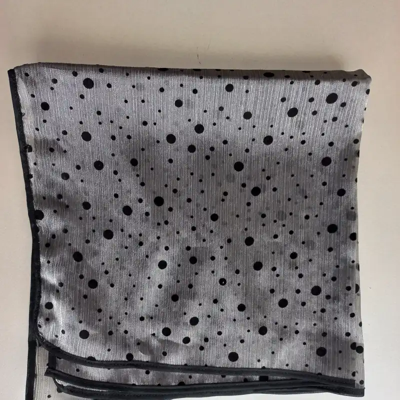 روسری زنانه مدل مینی اسکارف حریر کریستال خالخالی