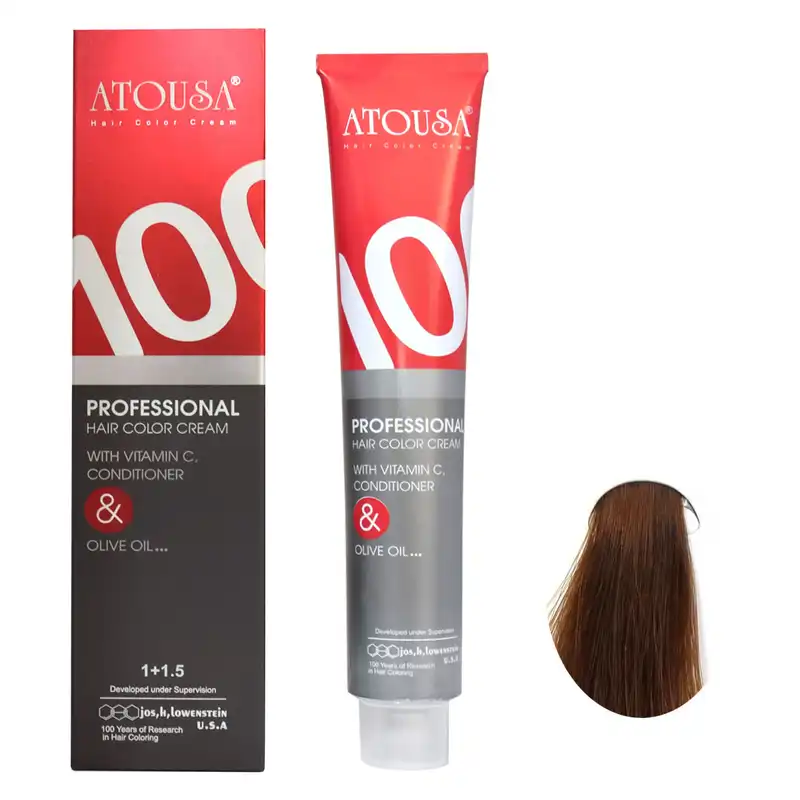 رنگ مو آتوسا شماره W6 حجم 100 میلی لیتر رنگ بلوند شکلاتی متوسط