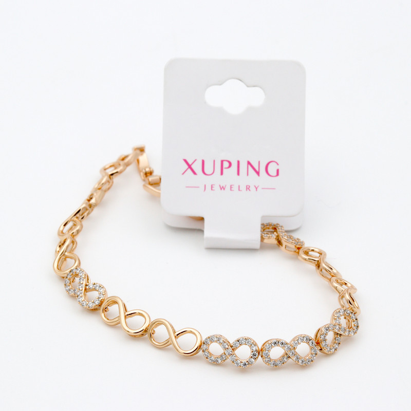 دستبند زنانه ژوپینگ مدل بینهايت نگینی کد TBR-82