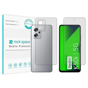 Rockspace transparent screen protector HyGEL model suitable for Xiaomi Redmi K50i mobile phone with back protector