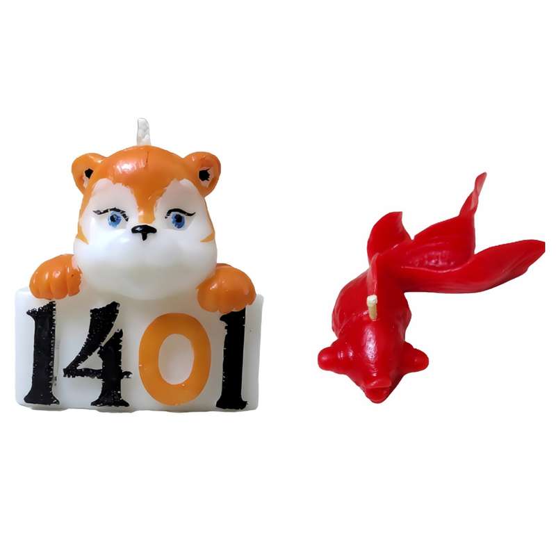 شمع دست ساز مدل سال نو بسته دو عددی