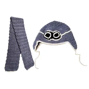 ست کلاه و شال گردن بافتنی بچگانه مدل Pi-93