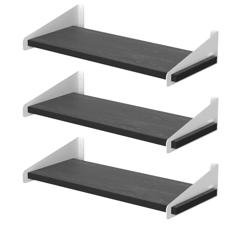 شلف دیواری دینیال مدل p.s شیاردار کد DN4015 مجموعه سه عددی