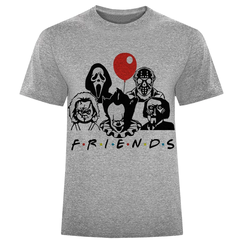 تیشرت آستین کوتاه مردانه طرح دوستان و بادکنک کد F515