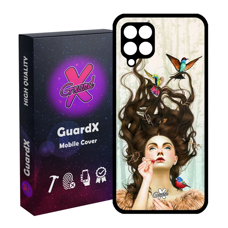 کاور گارد ایکس طرح Girl مدل Glass10290 مناسب برای گوشی موبایل سامسونگ Galaxy A12