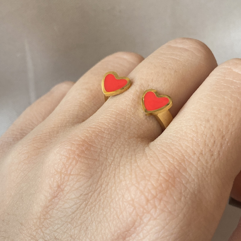 انگشتر دخترانه مدل قلب قلبی