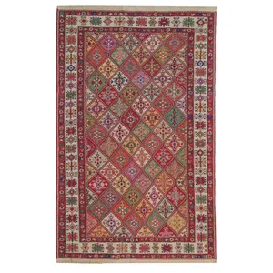 گلیم دستباف دو متری طرح سوزنی کد 634