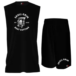 ست تاپ و شلوارک مردانه مدل اسکلت کد BTPM076