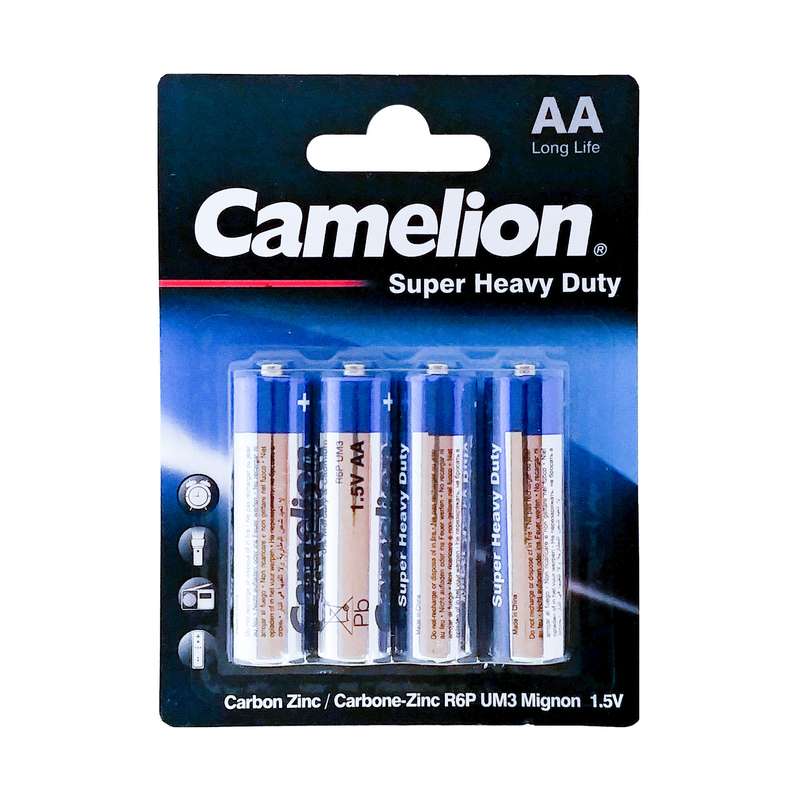 باتری قلمی کملیون مدل Super Heavy Duty بسته 4 عددی باتری قلمی کملیون مدل Super Heavy Duty بسته 4 عددی