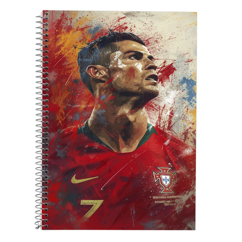 دفتر زبان 50 برگ مدوپد مدل دو خط طرح رونالدو ronaldo کد DF13488