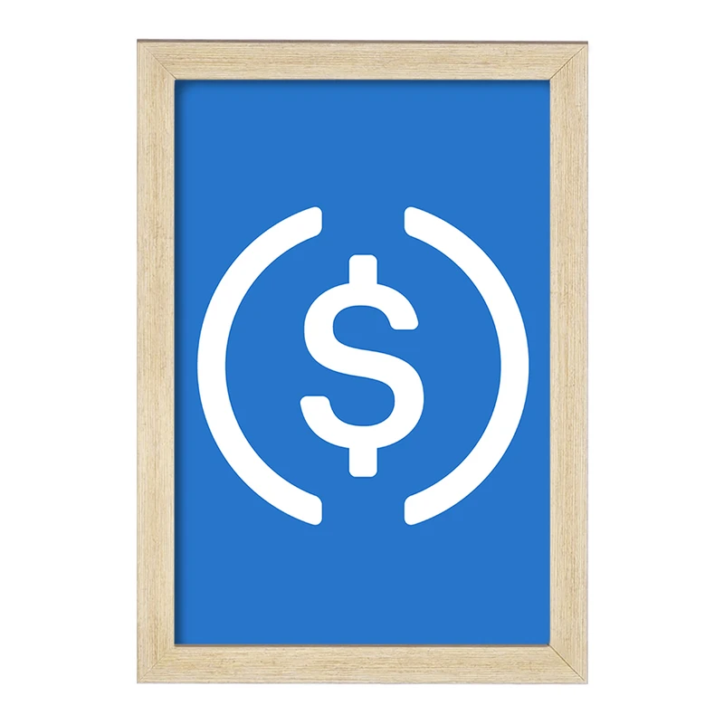 تابلو خندالو مدل ارز دیجیتال یو اس دی کوین  کد 4082