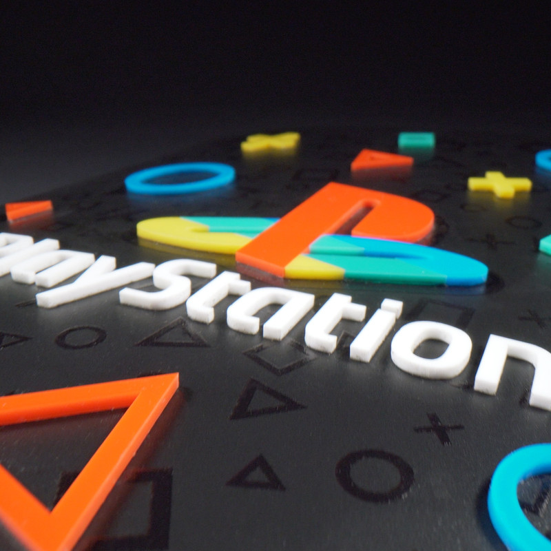 برچسب کنسول بازی مدل فیس پلیت سه بعدی PlayStation5 3