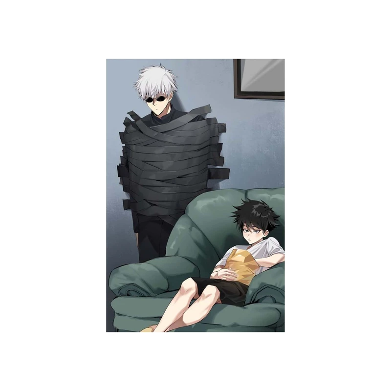 استیکر لپ تاپ و موبایل مدل انیمه طرح جوجوتسو کایسن مگومی فوشیگورو Jujutsu Kaisen Megumi Fushiguro کد 2285