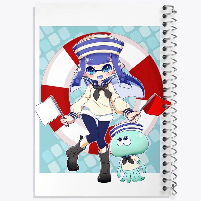 دفتر نت موسیقی 50 برگ خندالو مدل بازی اسپلاتون (Splatoon) کد 33331