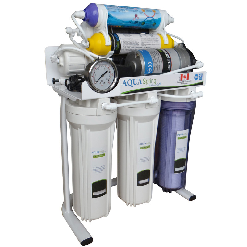 دستگاه تصفیه کننده آب آکوآ اسپرینگ مدل RO - S151 به همراه فیلتر یخچال ساید بای ساید