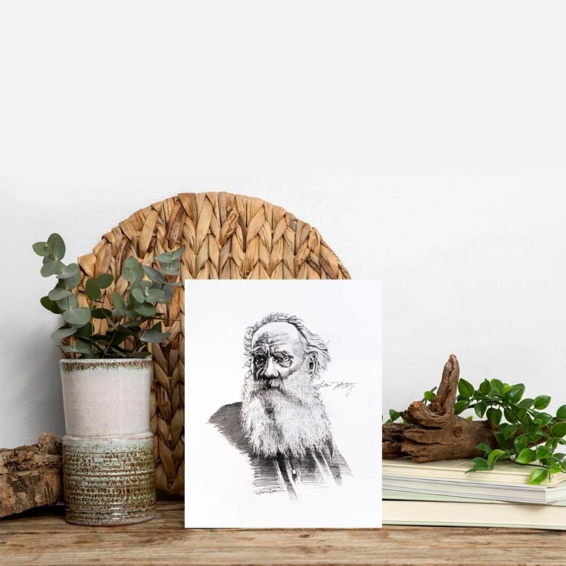 تابلو شاسی طرح لئو تولستوی مدل ab188