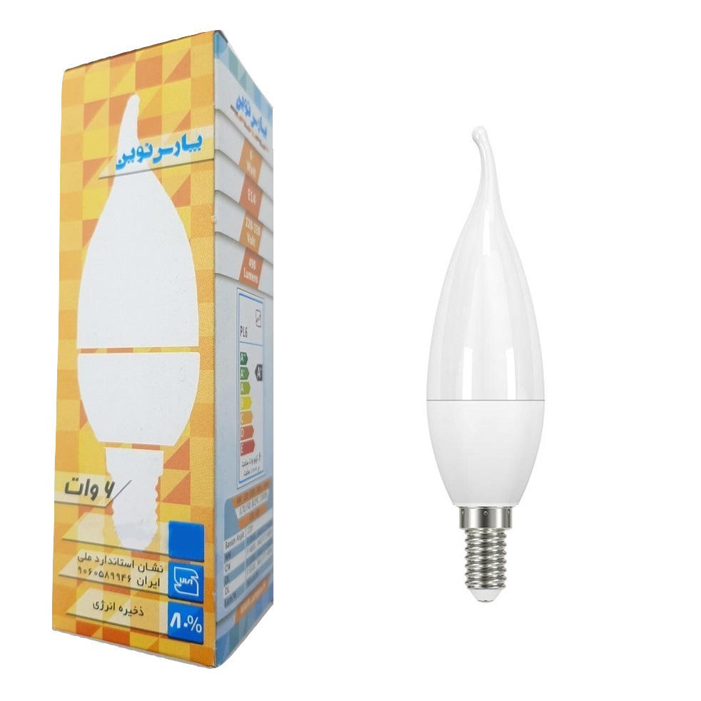 لامپ ال ای دی 6 وات پارس نوین کد 2 پایه E14 بسته 10 عددی