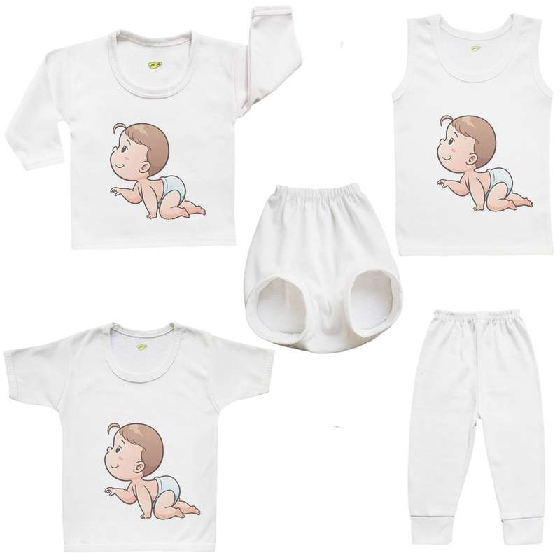 ست 5 تکه لباس نوزادی کارانس مدل SFBT-3284