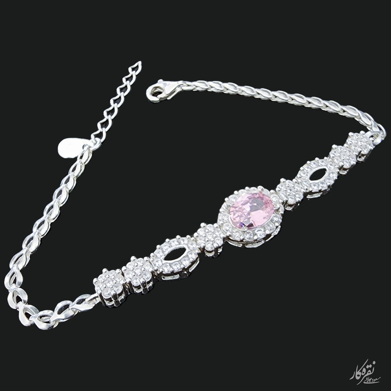 دستبند نقره زنانه مسعود جلالی نقره کار مدل 30669