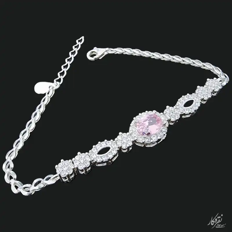 دستبند نقره زنانه مسعود جلالی نقره کار مدل 30669