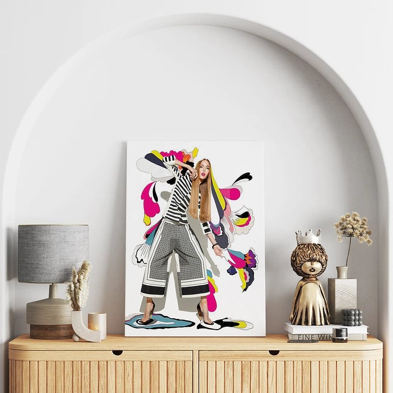 تابلو شاسی مدل دخترانه رنگارنگ کد S130001