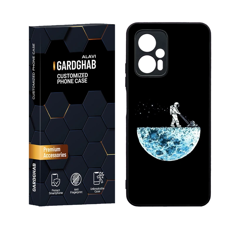 کاور گارد قاب علوی مدل دورژله ای پشت گلس کهکشان مناسب برای گوشی موبایل شیائومی Poco X4 GT