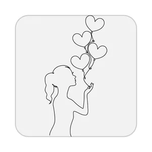 زیر لیوانی کاکتی طرح عاشقانه مدل mp39603