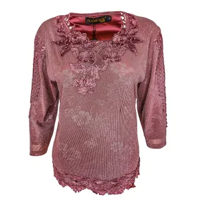 بلوز آستین سه ربع زنانه مدل مجلسی کد  SH - 2125