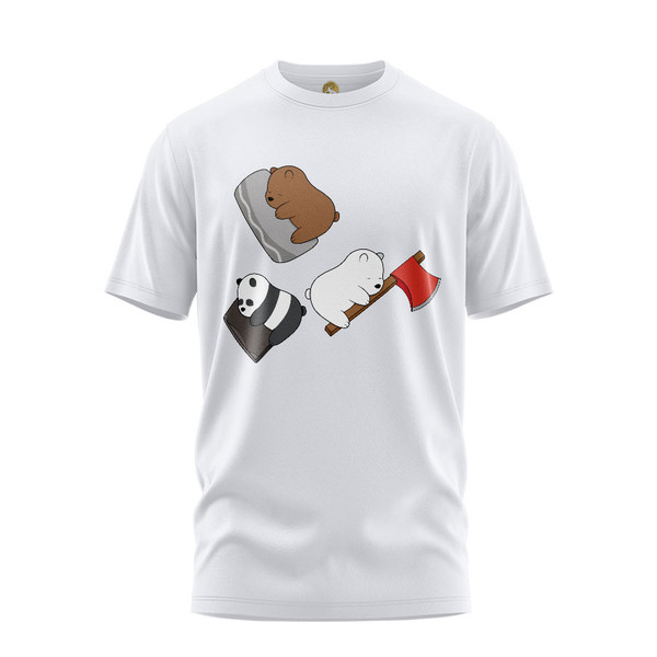 تی شرت آستین کوتاه زنانه هومرو مدل TW093 طرح خرس های کله فندقی