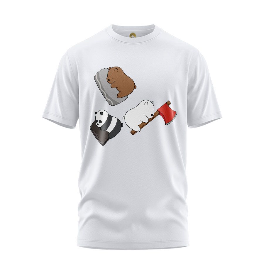 تی شرت آستین کوتاه زنانه هومرو مدل TW093 طرح خرس های کله فندقی -  - 1