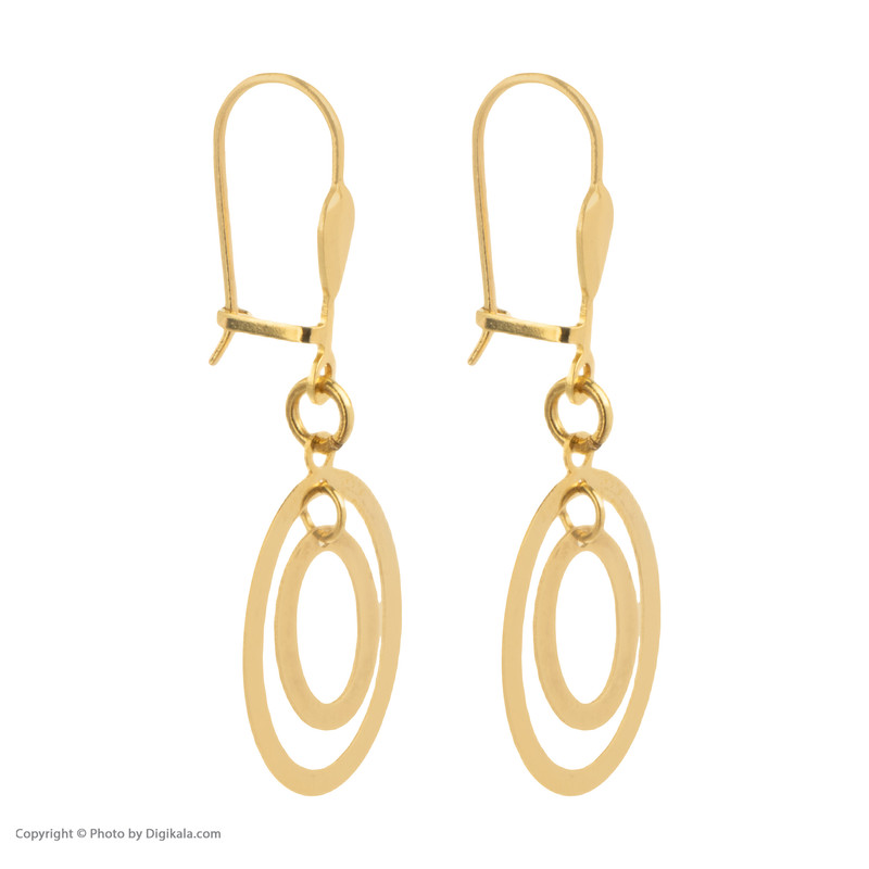 گوشواره طلا 18 عیار زنانه مایا ماهک مدل ME0818 طرح بیضی