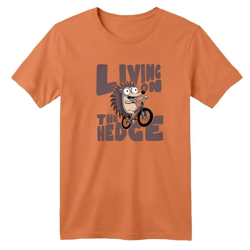 تی‌شرت آستین کوتاه لانگ بچگانه مدل جوجه تیغی و دوچرخه