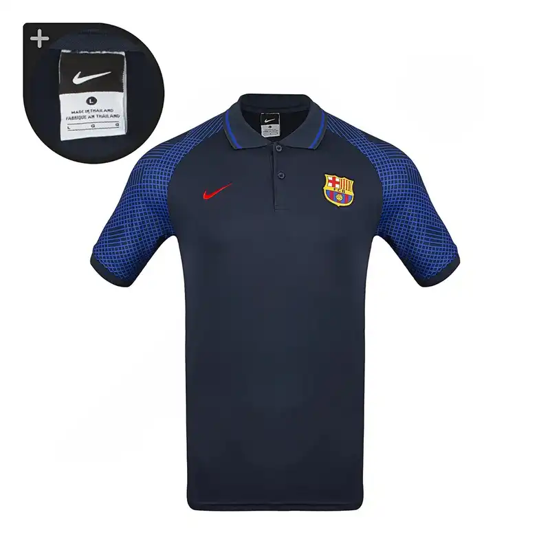 ست پولوشرت و شلوار ورزشی مردانه مدل فوتبال هتلی بارسلونا کد NK-8102