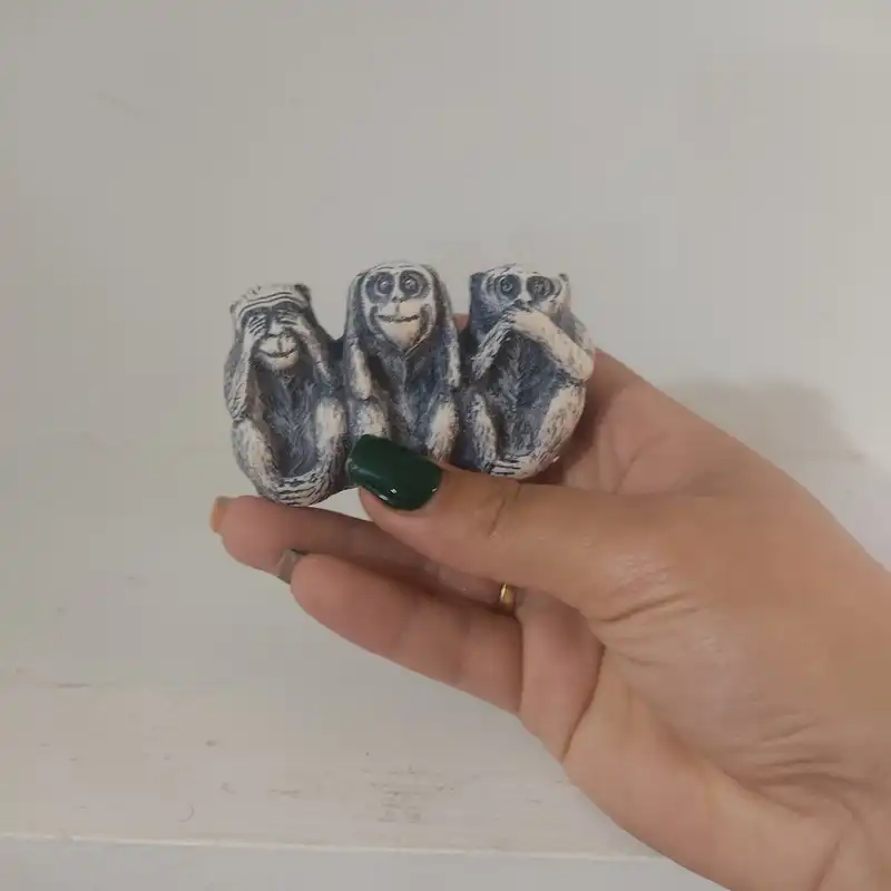 مجسمه مدل سه میمون خردمند