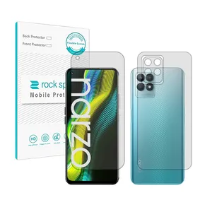 Rockspace HyGEL model clear screen protector suitable for Realme Narzo50 mobile phone along with the phone back protector