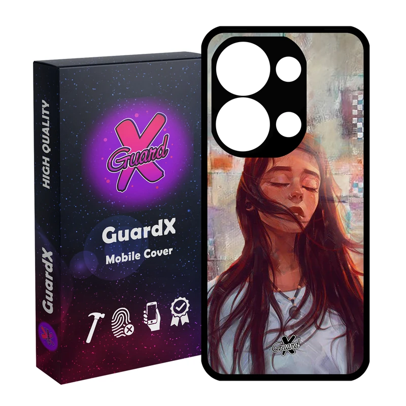 کاور گارد ایکس طرح Girl مدل Glass10056 مناسب برای گوشی موبایل شیائومی Redmi Note 13 Pro 4G / Poco M6 Pro 4G