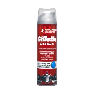ژل اصلاح ژیلت مدل Pure and Sensitive حجم 200 میلی لیتر