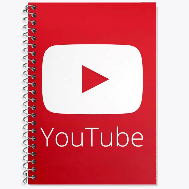 دفتر زبان 50 برگ خندالو مدل سه خط طرح یوتیوب YouTube کد 8429