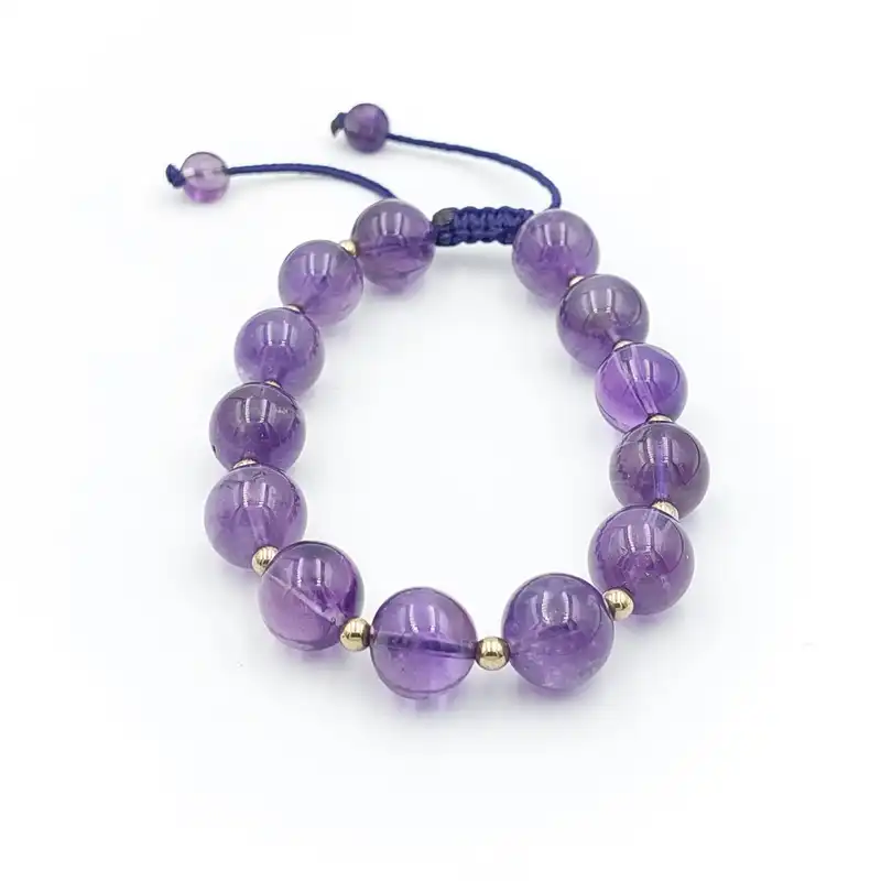 دستبند زنانه مدل سنگ آمیتیست کد 20516