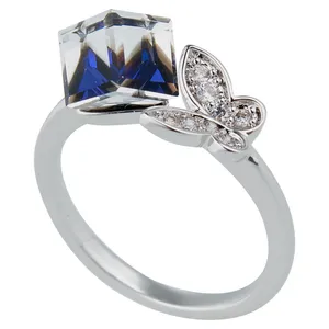 انگشتر زنانه  مدل پروانه و مکعب کد 689533