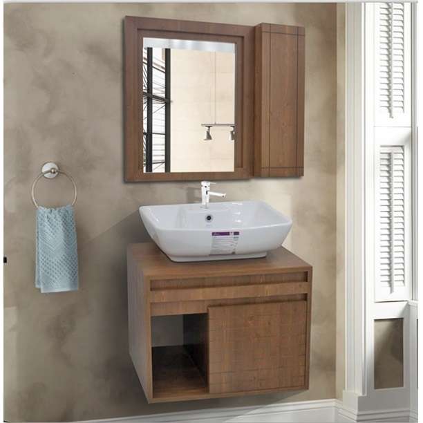 ست کابینت روشویی کاسپین مدل پیچر به همراه آینه و باکس